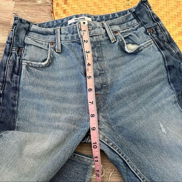 Grlfrnd jeans Jessica cropped raw‎ hem two toned - Picture 8 of 9